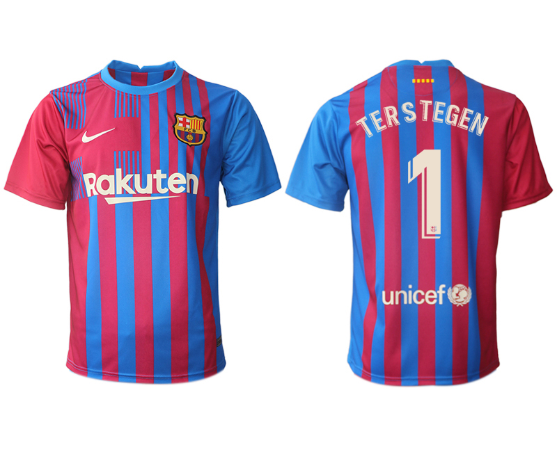 Men 2021-2022 Club Barcelona home aaa version red #1 Nike Soccer Jerseys->barcelona jersey->Soccer Club Jersey